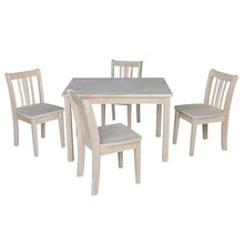 IC INTERNATIONAL CONCEPTS Table with 4 San Remo Juvenile Chairs Unfinished