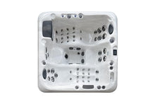 Luxuria Spas Sensation 4-Person 73-Jet Hot Tub with Double Lounge and Touch Screen Silver Marble/Mocha