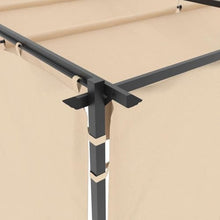 HKTMGDNG 9.8x9.8 Ft Gazebo Canopy Tent with Side Curtains Cream Steel