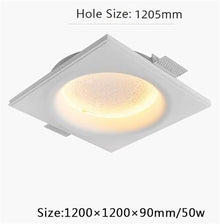 LKHFOAQM Dimmable Gypsum Wall Light Built-in Background Lighting Recessed Ceiling Lamp Moon Shape Home Decor Luminaire(RGB,A 1200X1200mm)