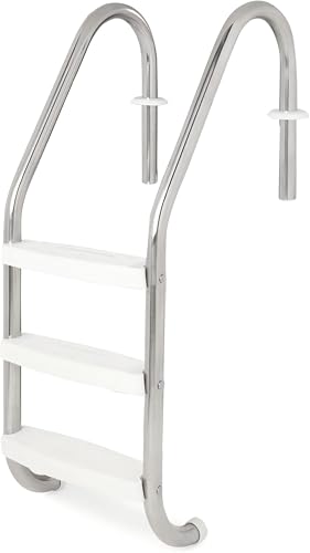 Inground 3 Step Stainless Steel Pool Ladder Compatible for Swimline