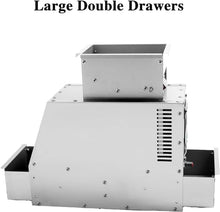 McbeAn Electric Grain Thrower Screening Machine, Bird Feed Blown Shell Splitter, High Efficiency 60-80 Catties/h, Double Drawer, High Speed and Strong Wind, for Millet, Miscellaneous Grains, Melon
