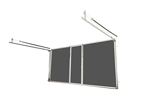 Lifestyle Screens Garage Door Screen (6'Wx7' & 8'H in All Options; 8'Wx7'H in All Options) Pull Down Screen Panel Durable Aluminum Frame Sizes (White, 8'W x 7'H with 18x14 Fiberglass Screen Cloth)