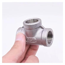 Monjule 1/8" 1/4" 3/8" 1/2" 3/4" 1" 2" 3" NPT Female Tee 3 Ways Splitter 201 304 316 Stainless Steel Pipe Fitting Connector Coupler(NPT SS304,3")