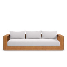 Modway Tahoe Acacia Wood Outdoor Patio Sofa in Natural Light Gray with Weather-Resistant Cushions - Ideal as a Porch Couch or Sunroom Sofa