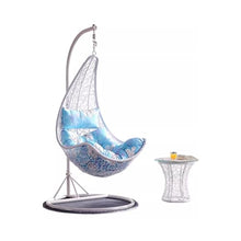 XJOYSL7921 Rattan Chair Hanging Basket Small Hanging Chair Swing Iron Art Cradle Balcony Indoor Rocking Chair Modern Accent Chair for Living Room