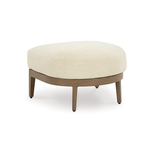 Signature Design by Ashley Outdoor Ottoman with Cushion, Brown