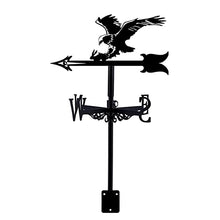 Weathervane in Garden & Outdoor Metal Weather Vane with Creative German Shepherd Go Fishing Bald Eagle Fighter Plane Shaped Weathercock Wind Direction Indicator (Style 5) (Style 4)