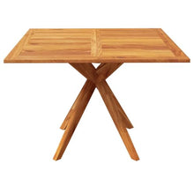 HFXHIJXQ Rustic Acacia Outdoor Patio Dining Table 43"x43" Brown Solid Wood Square Bistro Table Weather Resistant Oiled Finish for Garden Terrace Backyard Balcony