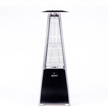 PATIOEASY Propane Patio Heater, Outdoor Pyramid Heater with Hammered Black Finish and Anti-Tilt Switch for Backyard, Deck, Garden
