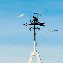 Architectural Style Wrought Iron Roof Weather Vane Garden Decoration Weathervane Wind Direction Indicator Kit Outdoor Yard Lawn Metal Bracket Wind Vane (Style 3) (Style 2)