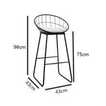 YXIANG56Q Bar Stools Black with Backrest Iron Bar Stool Home Leisure Restaurant Bar High Chair 2pcs Set Bar Chairs