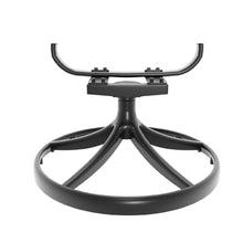 Hassyee All-Weather Bistro Set with Round Table for Balcony, Patio Furniture Set with Two Swivel Chairs and Water Resistant Cushions for Dining Room, Lawn, Poolside, Garden (Black 6)