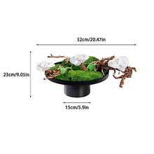 FRANCES Fake Plants Simulation Moss Green Plant Chinese Bonsai Flower Tea Table Tea Room Decoration Moss Green Plant Bonsai Flower Art Simulation Bonsai Tree