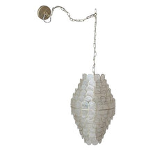 Creative Co-Op Capiz Pendant Lamp, Natural and Gold Finish