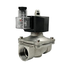 Stainless Steel Electric Solenoid Valve, 1/2-2 Inch NC Water Valve with IP65 DIN Coil, High Temperature Rated (1-1/4" 220AC EPDM-Seal)