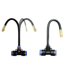 LARPOPKC Brass Mist Nozzle + tee with Bendable Built-in Hose, Suitable for Outdoor Watering Systems, Water Mist Nozzle Threaded Sprayer 1.1 mm (0.043 in) Atomizing Nozzle + 8mm tee Belt 100pc