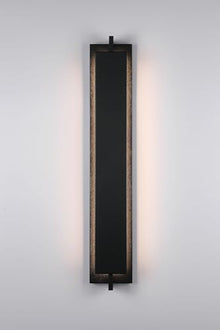 Eurofase Tribek LED Outdoor Wall Sconce – 32" Modern Black Exterior Wall Light for Porch & Patio, Wet-Rated, 216 Lumens, Dimmable