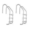 SAFTRON 3 Step High Impact Polymer Finish Inground Pool Ladder White