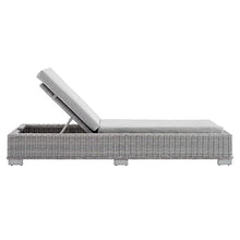 Modway Conway Sunbrella Outdoor Patio Wicker Rattan Chaise Lounge Light Gray