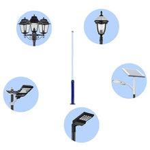 SDdPulse Outdoor Street Light Pole, Heavy Duty Metal Lamp Post with Mounting Rebar, Solar Pole Lights Outside for Parking Lots, Courtyards, Streets, Backyards,3.5m/11ft