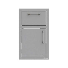 Alfresco 17-Inch Stainless Steel Left-Hinged Soft-Close Door & Drawer Combo - Axe-DDR-L-SC