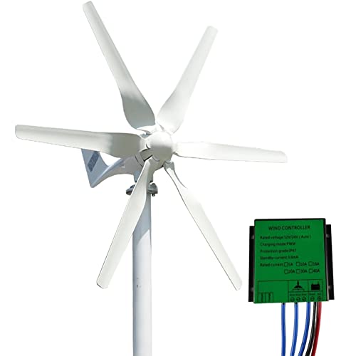 OLONETO Wind Turbine Generator Kit 12V 24V 48V 600w Horizontal 6 Blades Windmill with Mppt Charge Controller Home Wind Complementary for Home, RV, Hybrid Solar Wind System (Color : 600W, Size : 48V)