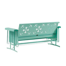 Crosley Furniture Azalea 3-Person Retro Metal Outdoor Patio Sofa Glider