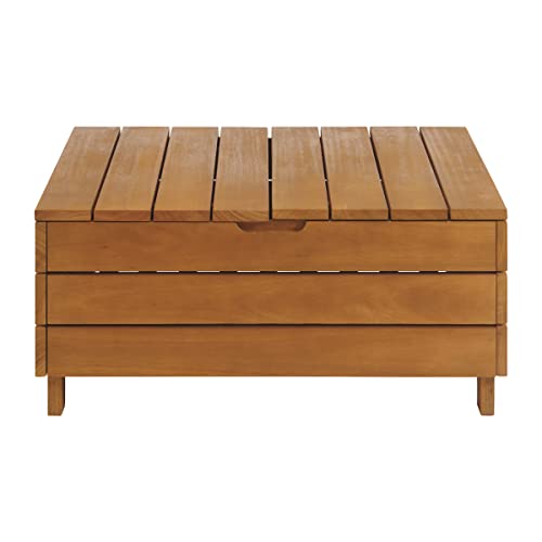 Alaterre Furniture Outdoor Coffee Table, Brown, 32” x 15”