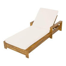 4 PCS Outdoor Chaise Lounge Patio Recliner with Armrests and Cushion, Cream