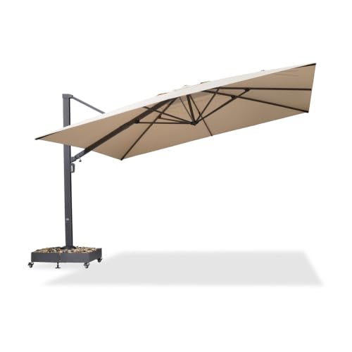 OROTLECT 156" Square Cantilever Umbrella Without Base,Beige