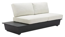 Zuo Tien LHF Loveseat Beige, Beige Sofa, Modern Style, Patio Furniture, Outdoor Fabric, Seats up to 2, Aluminum, Outdoor Living, 78.7" W x 32.5" D x 33.5" H, Non-Stackable