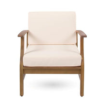 Christopher Knight Home Perla Outdoor 2 Seater Acacia Wood Bistro Set Teak + Cream