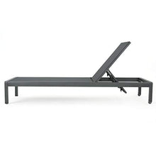 Christopher Knight Home Coral Bay Outdoor Aluminum Chaise Lounge Set, 4-Pcs, Grey/Dark Grey
