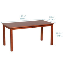 ECR4Kids Rectangular Hardwood Table and Chair Set Dark Walnut