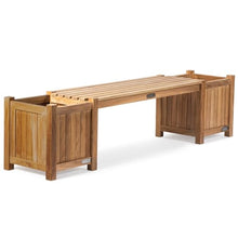 Ash & Ember Grade A Teak Planter Bench Set, 20" Seating Height, 2 Planter Boxes, 1 Bench Seat, L-Shaped Planter Bench, Weather-Resistant Premium Teak Wood Furniture, Outdoor Patio Bench