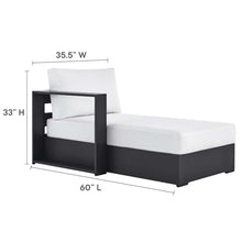 Modway Tahoe Modular Aluminum 3-Piece Outdoor Patio Furniture Gray White, Left-Facing Sectional Sofa Set with Weather-Resistant Cushions, Ideal for Deck, Backyard, Poolside