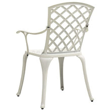 HKTMGDNG 3-Piece White Cast Aluminum Bistro Set with Umbrella Hole