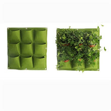 BBYYDS 9 Pockets Vertical Wall Hanging Planting Bags Garden Planter Non-Woven Fabrics Grow Flowerpot Balcony Decoration