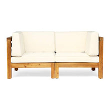 Christopher Knight Home Oana Love Seats Teak + Beige