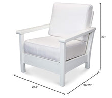 Polywood® Harbour Deep Seating Chair in White/Natural
