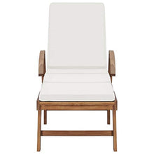 WANGKENSU Sun Loungers with Cushions 2 pcs,Outdoor Wood Lounge Chaise, Lounger for Pool,Beach Sun Tanning Chair,Outdoor Bed,Patio Deck Chair, Solid Teak Wood Red (Cream 76.8" x 23.4" (L x W))
