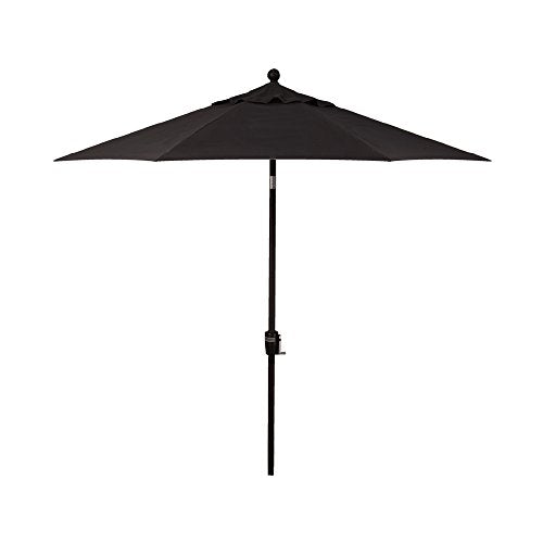 Treasure Garden Octagonal 9 ft Patio Umbrella - Outdoor Furniture Table Umbrella – Push-Button Tilt – Black Aluminum Frame (Obravia2, Black)
