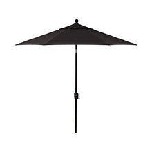 Treasure Garden Octagonal 9 ft Patio Umbrella - Outdoor Furniture Table Umbrella – Push-Button Tilt – Black Aluminum Frame (Obravia2, Black)