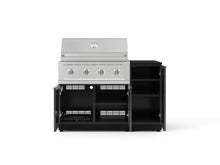 NewAge Products Classic Series 4PC Aluminum Black Modular Outdoor Kitchen Grill Island with 36" Performance Grill NG - 24"D x 52"W x 47.5"H