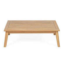 Merax Acacia Wood Outdoor Loveseat & Coffee Table Set