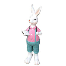 AKSHVA Outdoor Statues for Garden, Front Porch Rabbit Sculpture, Animal Rabbit Fleshy Landscape Resin Decoration Garden Decoration Gardening Simulation Animal Decoration