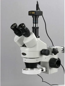 AmScope Digital Trinocular Stereo Zoom Microscope 7X-90X Magnification Clear