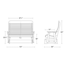 Wildridge Signature Double Glider Outdoor Weather Resistant Poly Bench Tudor Brown