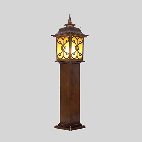 ZEELYDE Post Lights Outdoor,Lawn Lamp Garden Lamp Aluminum Glass Lampshade Lawn Lamp Outdoor Waterproof Electric Floor Lamp Home District Decorative Landscape Lamp LED Floor Lamp Night Lighting